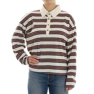 POLO A RIGHE BORDEAUX